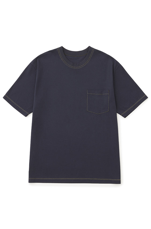 ネイビー　ユニセックス　Tシャツ　オーガニックコットン　日本製　エシカル　パジャマ　ギフト