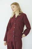 WOMEN’S WINE RED ORGANIC COTTON PAJAMAS