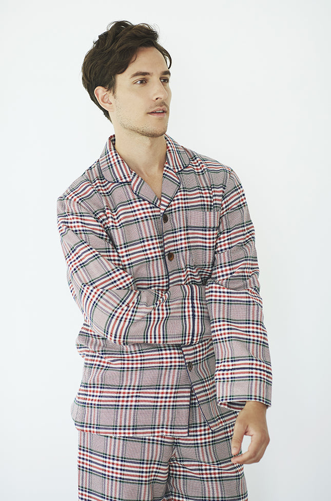 メンズ ホリデーチェックオーガニックコットンパジャマ – GOOD NIGHT SUIT